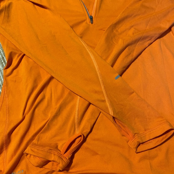 Orange-coral Nike 3/4 zip, size medium. - Picture 3 of 4